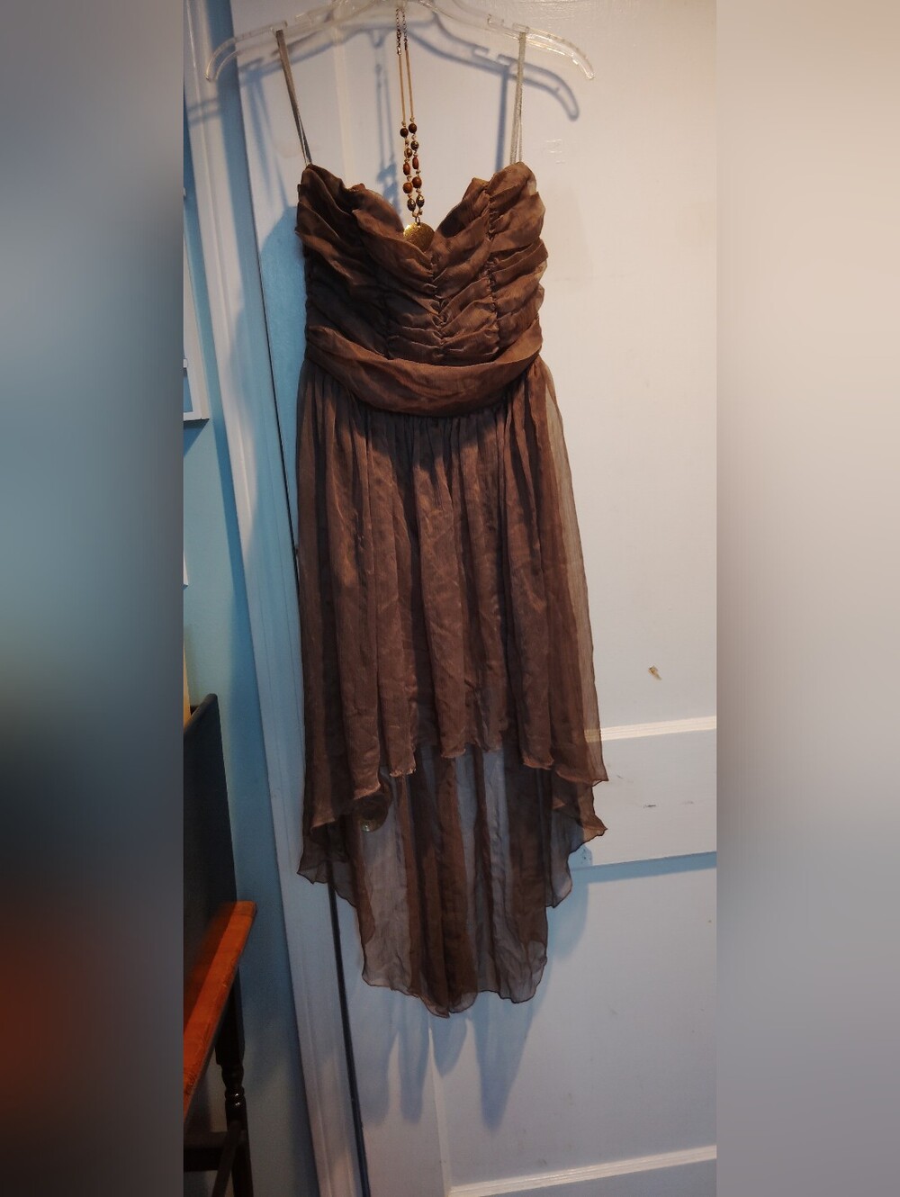 Elegant Brown Sleeveless Dress Lush